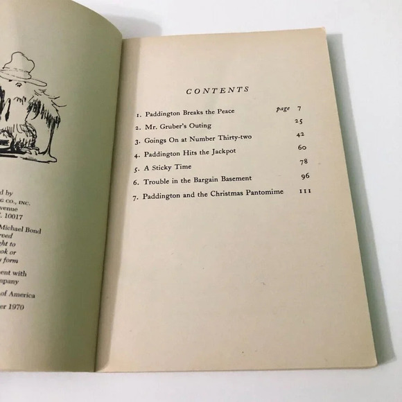 Vtg 1970 Paddington Bear At Large A Dell  Yearling Book Paperback Michael Bond - Picture 15 of 16